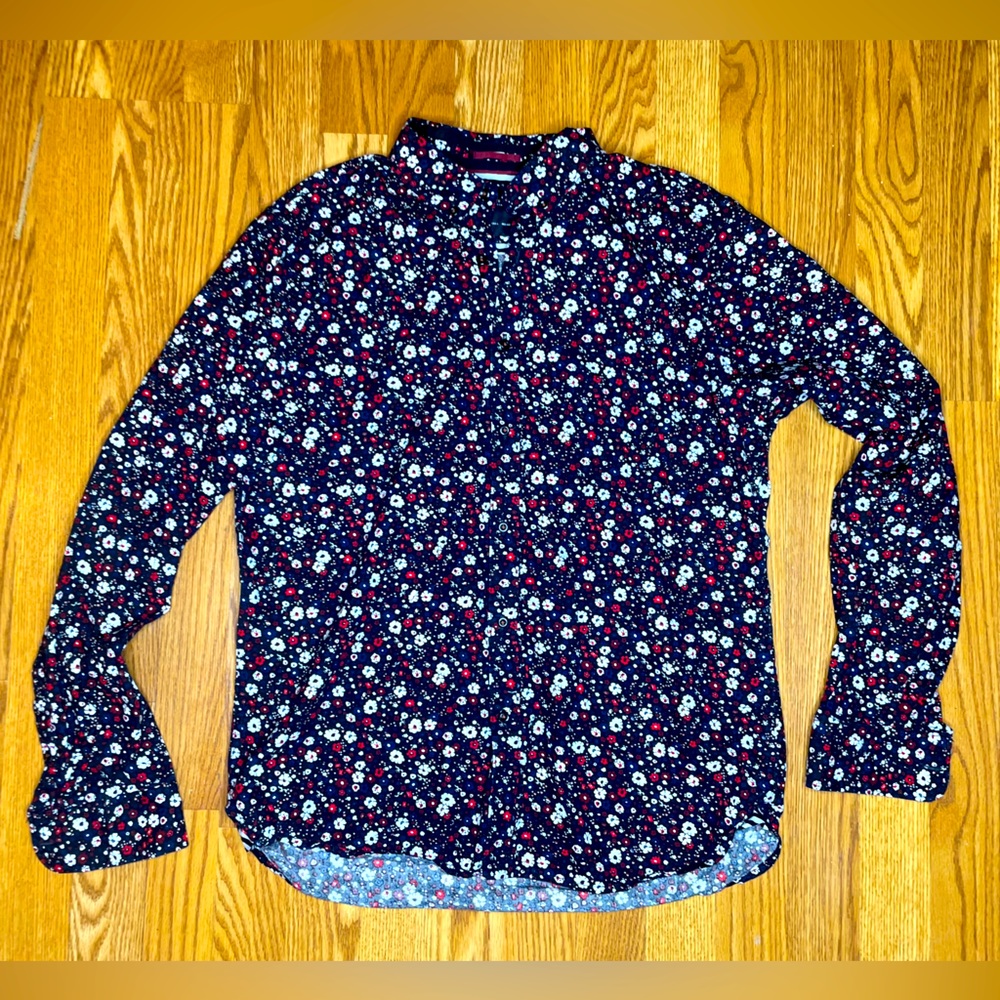 Cactus Man by Ricky Singh floral 100% cotton button up blouse